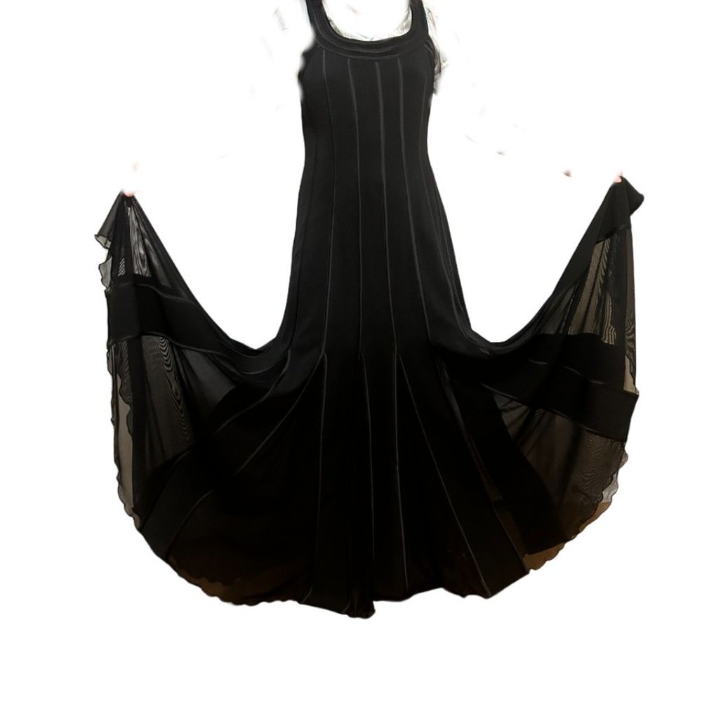 GILANI Scoop Neck Maxi Dress Black Evening Gown US6 or US8